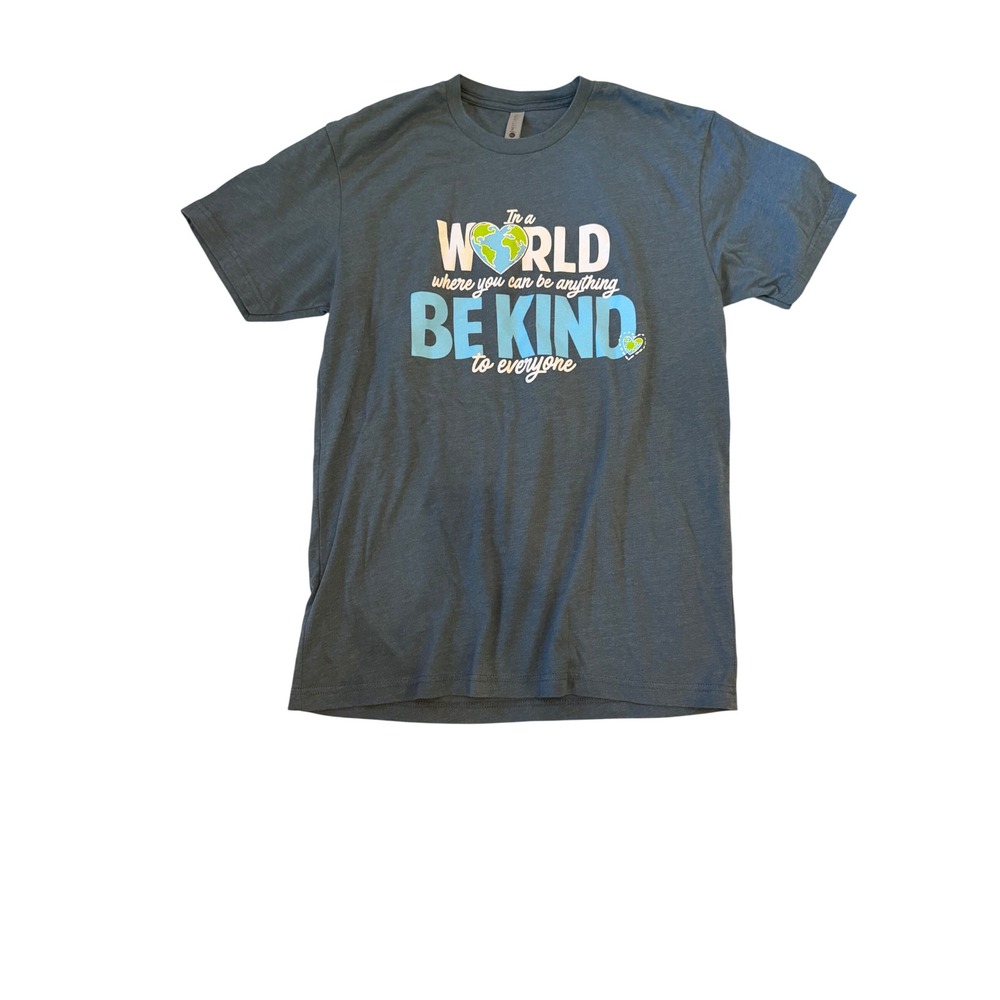 Next Level Apparel Be Kind Graphic T-Shirt Gray Heather Medium Short Sleeve